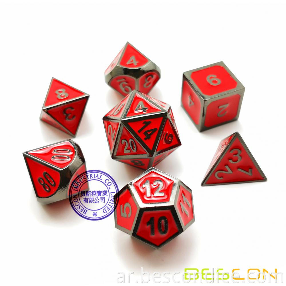 Enamel Andn Metal Dnd Dragon Dice Set 10